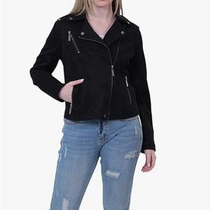 JOUJOU bounded suede Moto jacket 3X